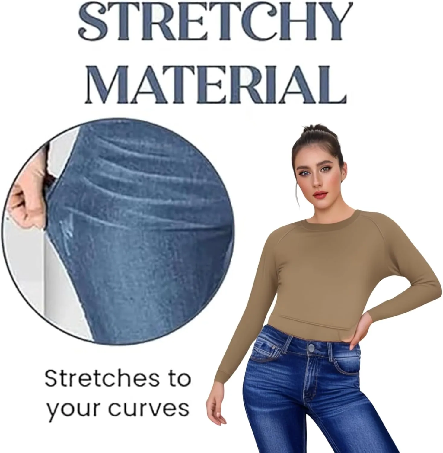 Acapi Jeans Women, Jean Akapi, Butt Lift Slim Fit High Waisted Stretch Jeans for Women