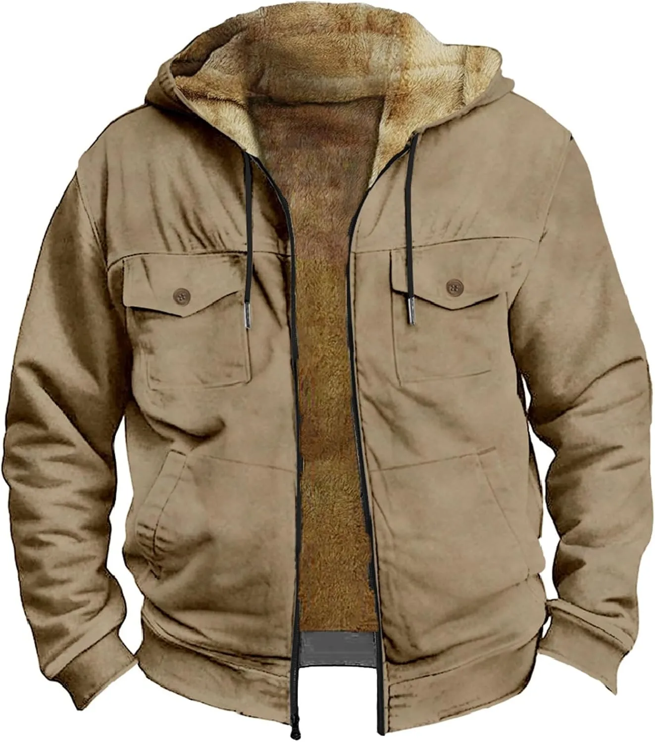 ADJHDFH Heavyweight Hoodie Big And Tall Jackets for Men 5Xl Mens Full Zip Jacket 5Xl Bomber Jacket for Men Big And Tall