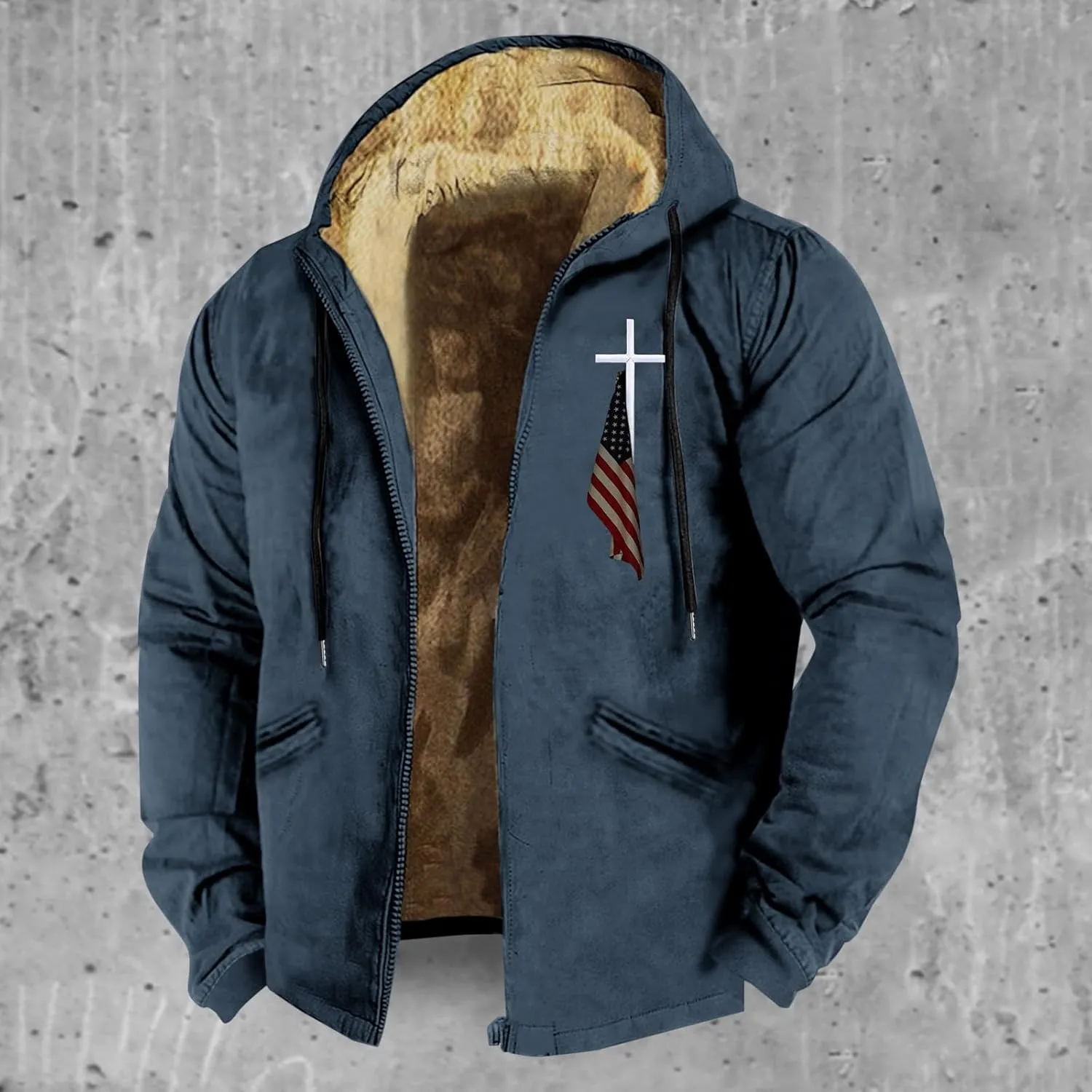 ADJHDFH Heavyweight Hoodie Big And Tall Jackets for Men 5Xl Mens Full Zip Jacket 5Xl Bomber Jacket for Men Big And Tall