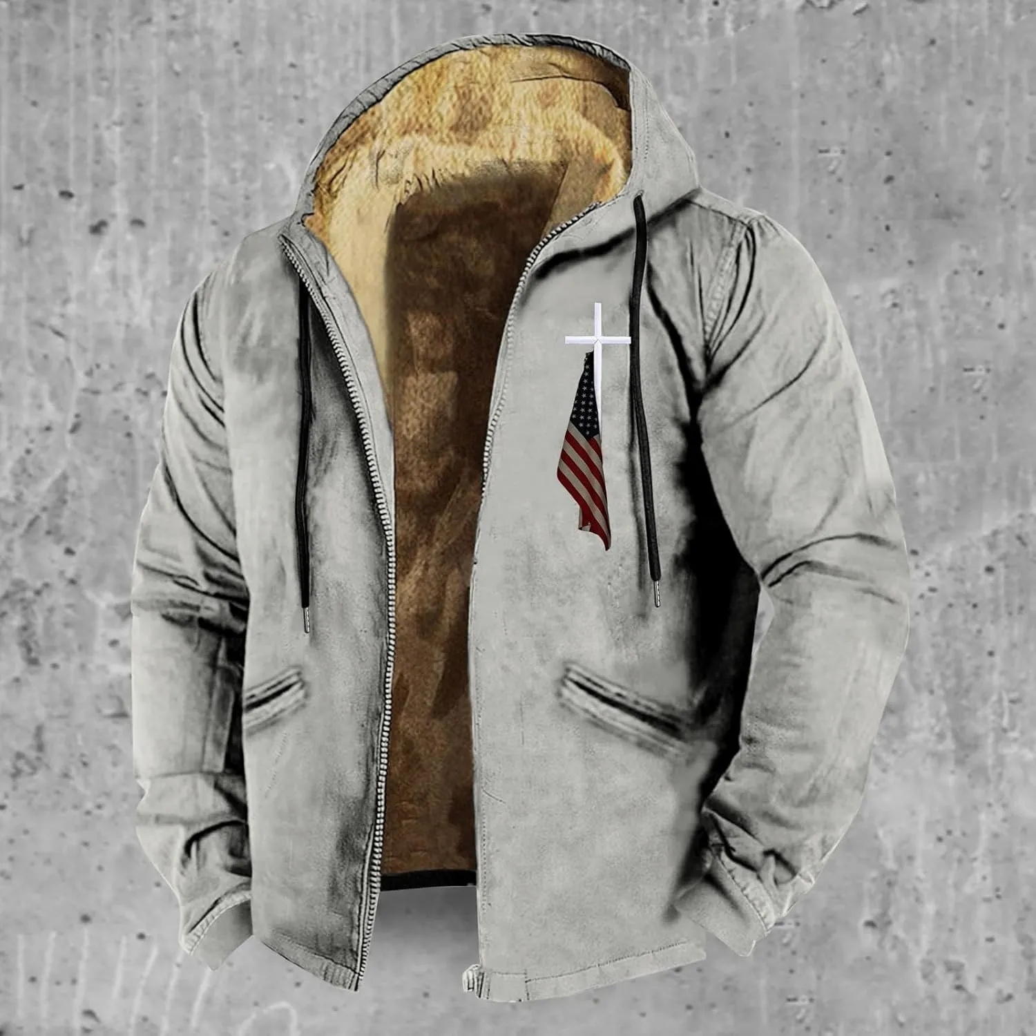 ADJHDFH Heavyweight Hoodie Big And Tall Jackets for Men 5Xl Mens Full Zip Jacket 5Xl Bomber Jacket for Men Big And Tall