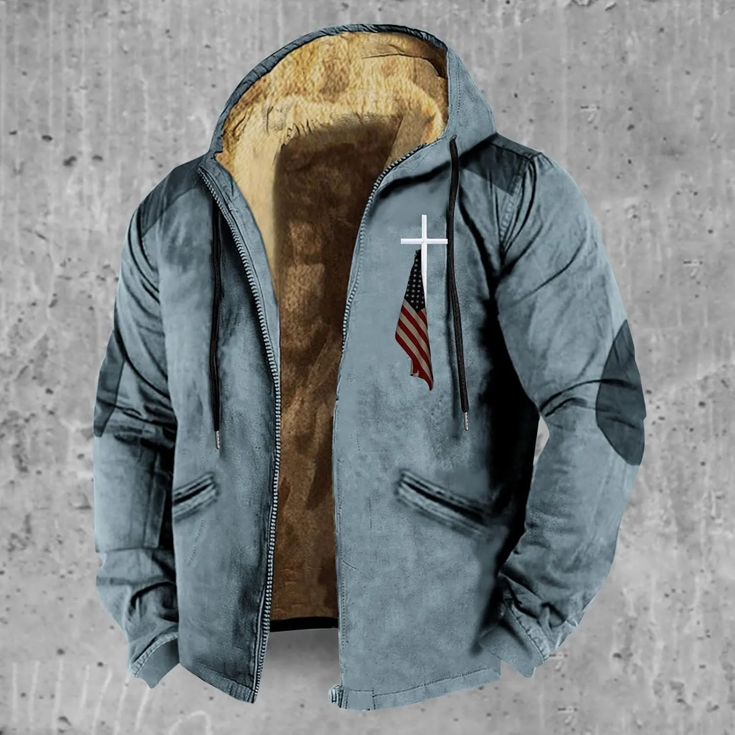 ADJHDFH Heavyweight Hoodie Mens Bomber Jacket With Hood Zipper Hoodies For Men Graphic Mens Winter Bomber Jacket With Hood