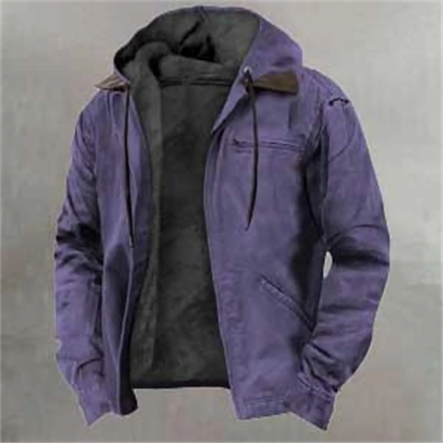 ADJHDFH Lined Hoodies For Men Mens Bomber Jackets Winter Fleece Hoodies For Men Zip Up 5Xl Bomber Jacket for Men Big And Tall