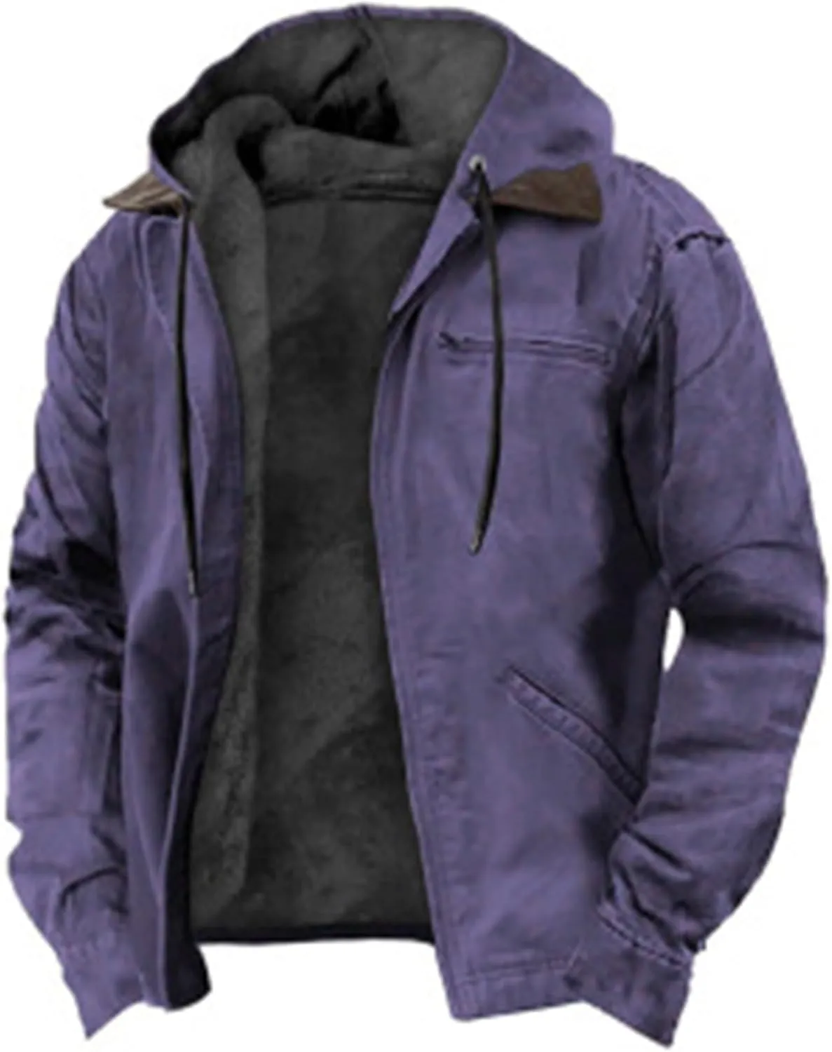 ADJHDFH Lined Hoodies For Men Mens Bomber Jackets Winter Fleece Hoodies For Men Zip Up 5Xl Bomber Jacket for Men Big And Tall