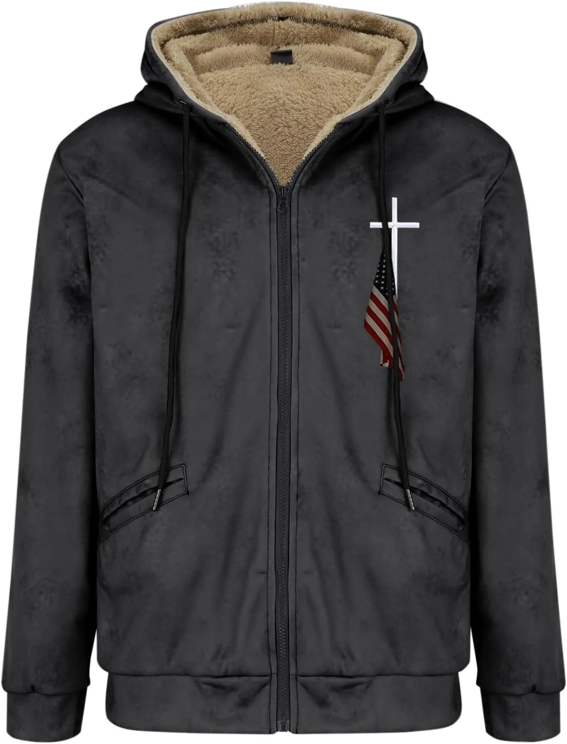 ADJHDFH Sherpa Lined Zip Up Hoodie Men Sherpa Lined Bomber Jacket Men Mens Thin Zip Up Hoodie Sherpa Lined Zip Up Hoodie