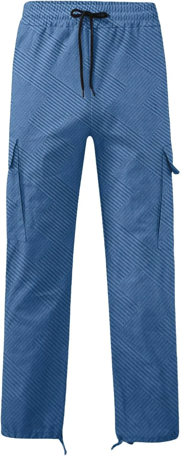 Aniywn Cargo Pants for Men Casual Baggy Work Hiking Pants Relax Fit Outdoor Big and Tall Workout Joggers with Multi Pockets
