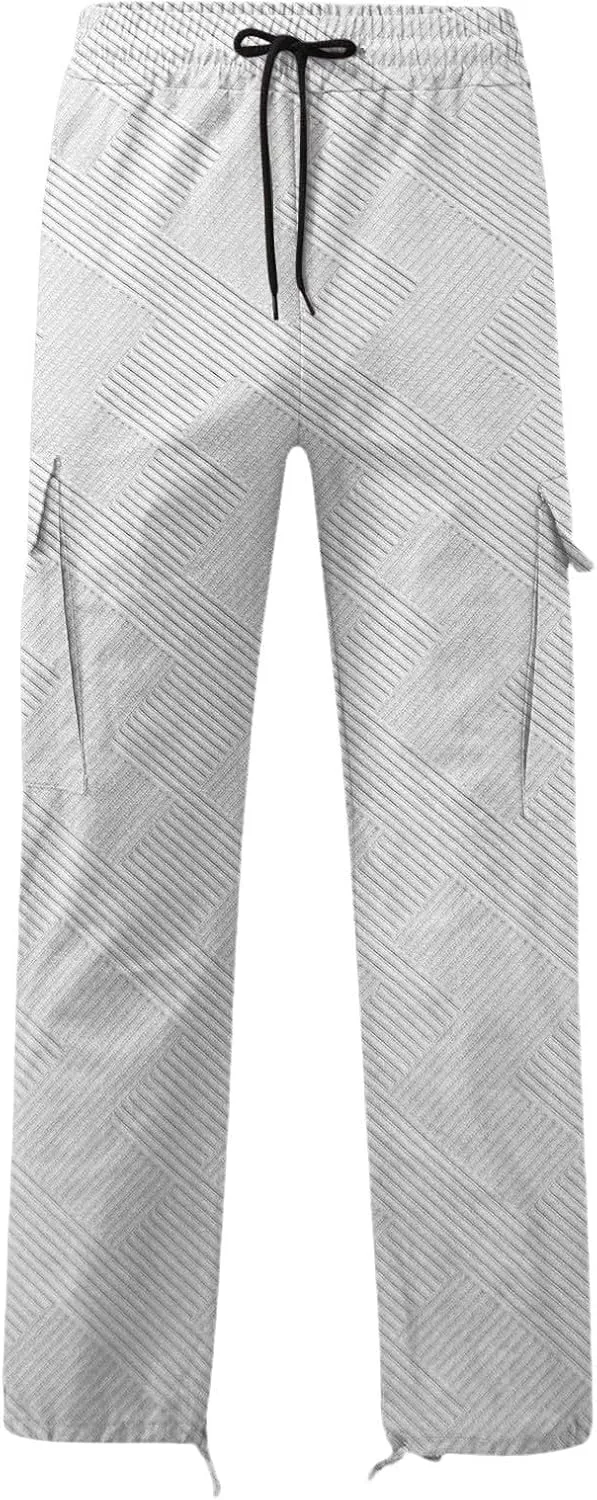 Aniywn Cargo Pants for Men Casual Baggy Work Hiking Pants Relax Fit Outdoor Big and Tall Workout Joggers with Multi Pockets