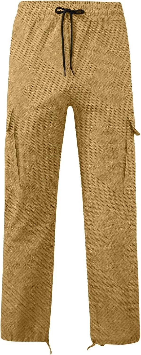 Aniywn Cargo Pants for Men Casual Baggy Work Hiking Pants Relax Fit Outdoor Big and Tall Workout Joggers with Multi Pockets