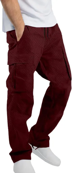 Aniywn Cargo Pants for Men Casual Baggy Work Hiking Pants Relax Fit Outdoor Big and Tall Workout Joggers with Multi Pockets