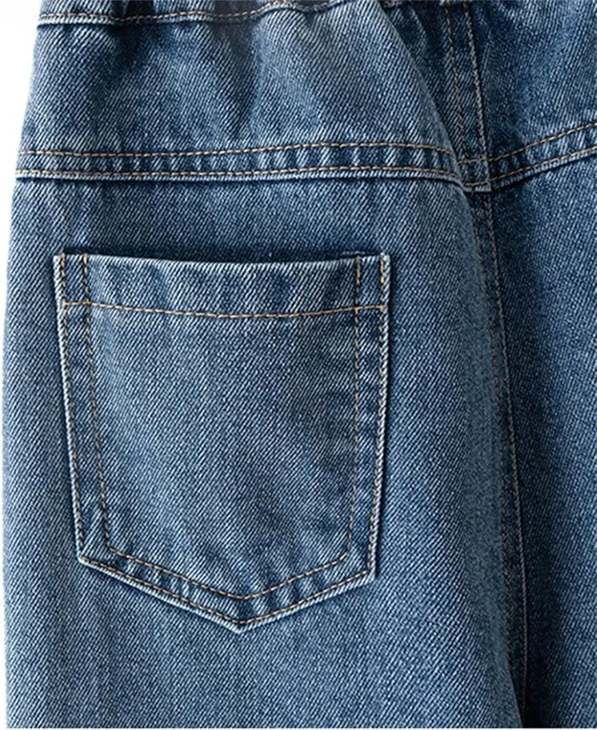 Baggy Girls Jeans Streetwear Denim Cargo Pants High Waist Floor Length Baggy Wide Leg Cargo Jeans