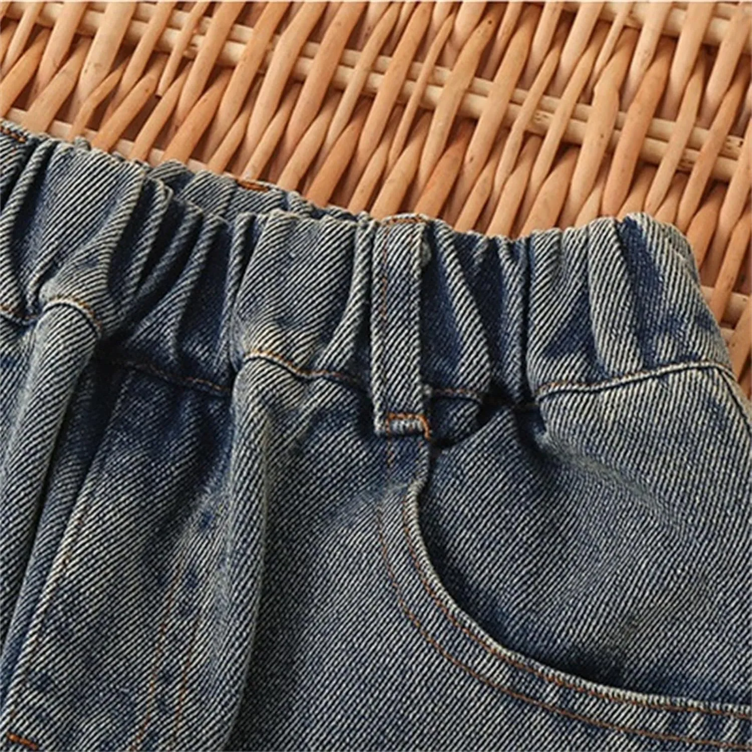 Baggy Girls Jeans Streetwear Denim Cargo Pants High Waist Floor Length Baggy Wide Leg Cargo Jeans