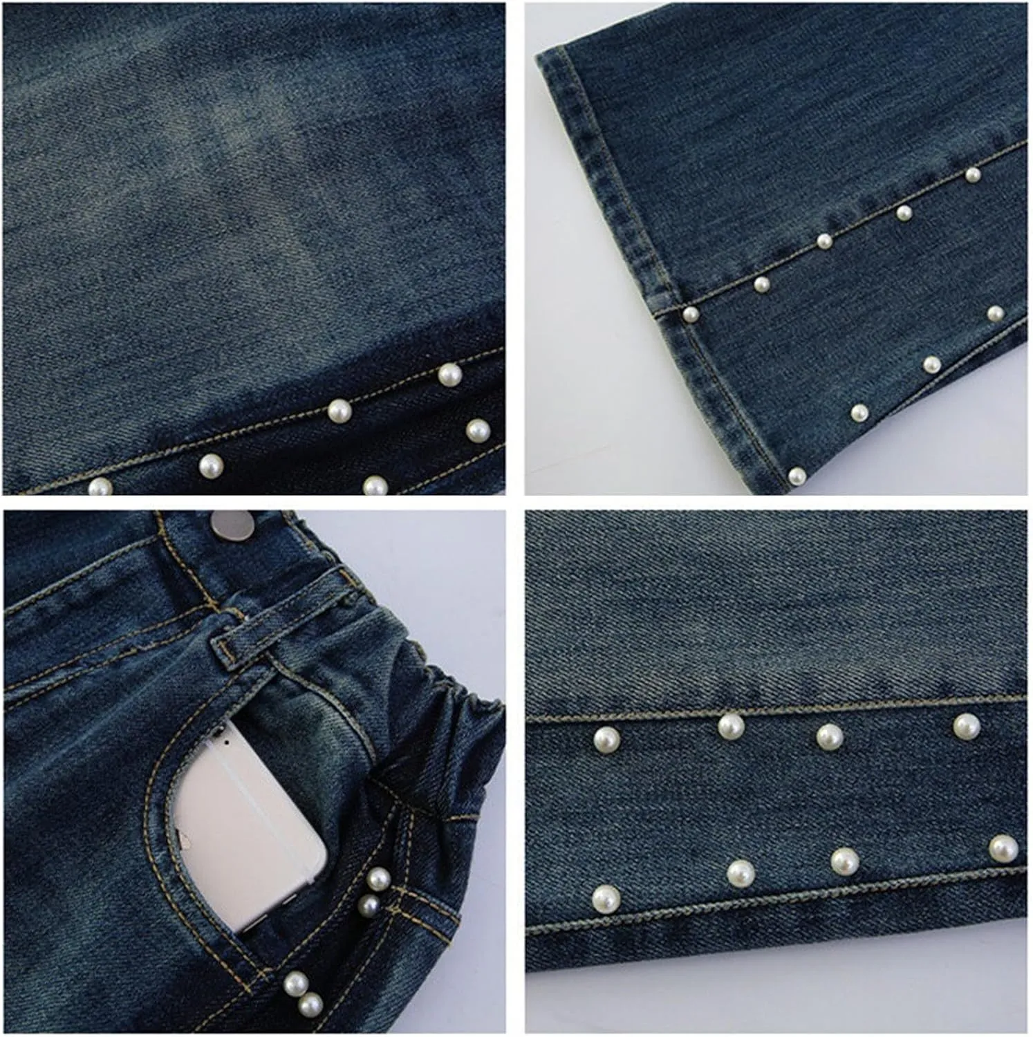 Baggy Girls Jeans Streetwear Denim Cargo Pants High Waist Floor Length Baggy Wide Leg Cargo Jeans