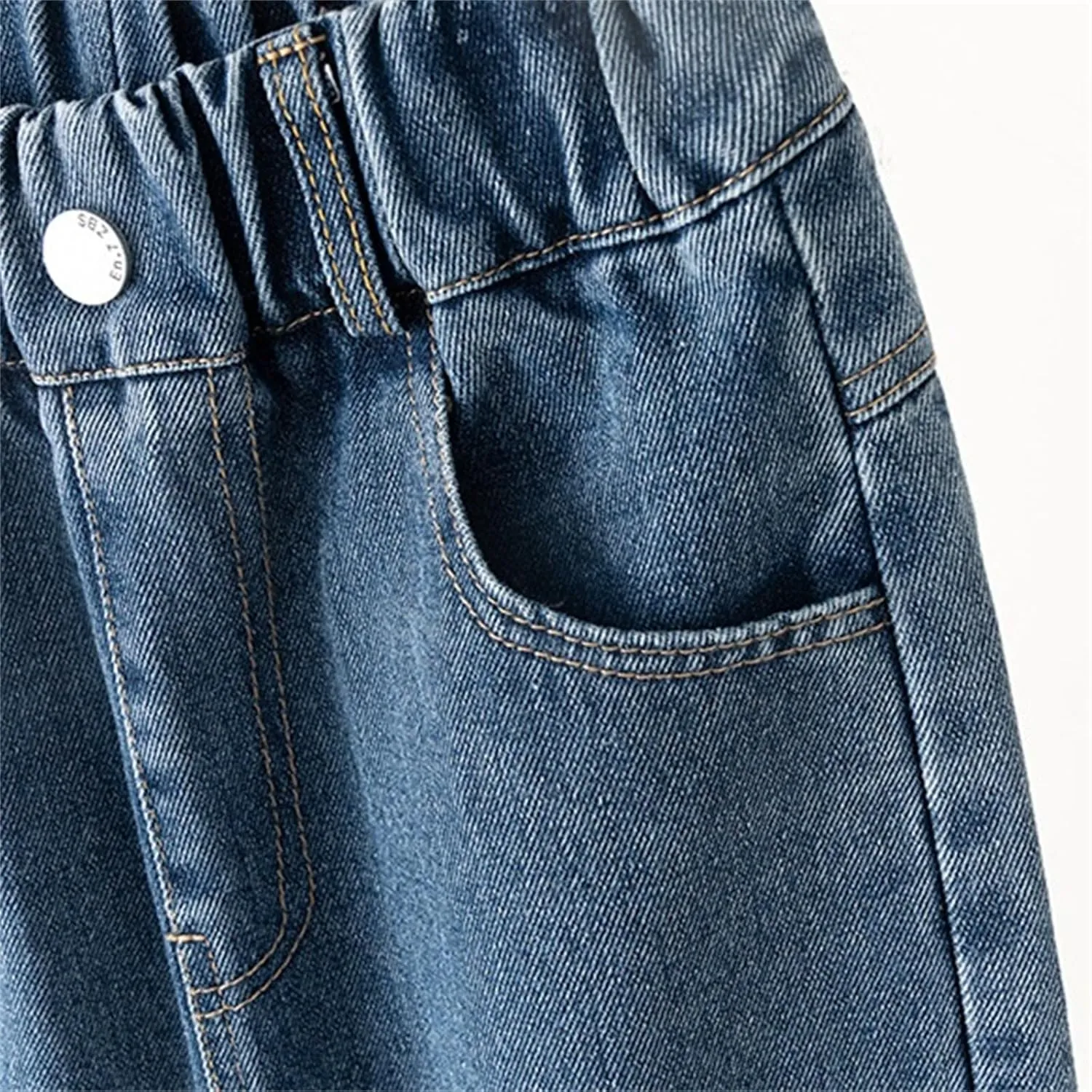 Baggy Girls Jeans Streetwear Denim Cargo Pants High Waist Floor Length Baggy Wide Leg Cargo Jeans