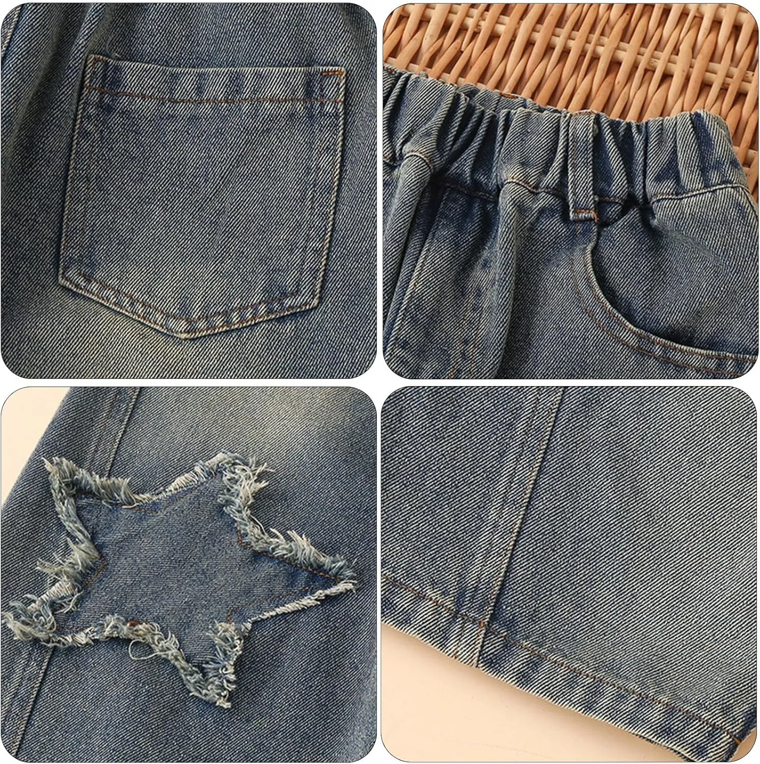 Baggy Girls Jeans Streetwear Denim Cargo Pants High Waist Floor Length Baggy Wide Leg Cargo Jeans