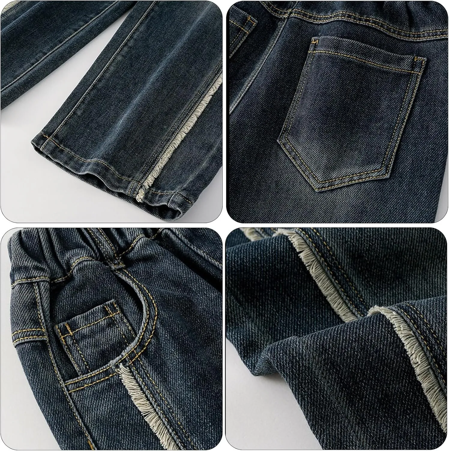 Baggy Girls Jeans Streetwear Denim Cargo Pants High Waist Floor Length Baggy Wide Leg Cargo Jeans