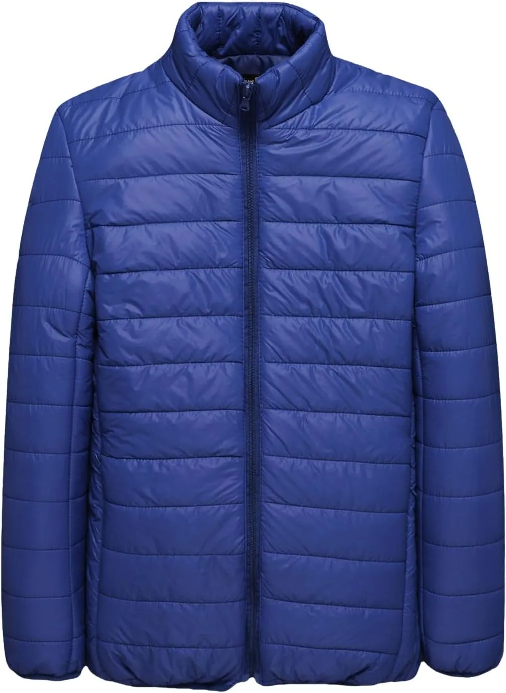 BIFUTON Winter Jackets for Men Lightweight Puffer Jacket Zip Up Quilted Jackets Stand Up Collar Solid Down Coat Jacket Tops