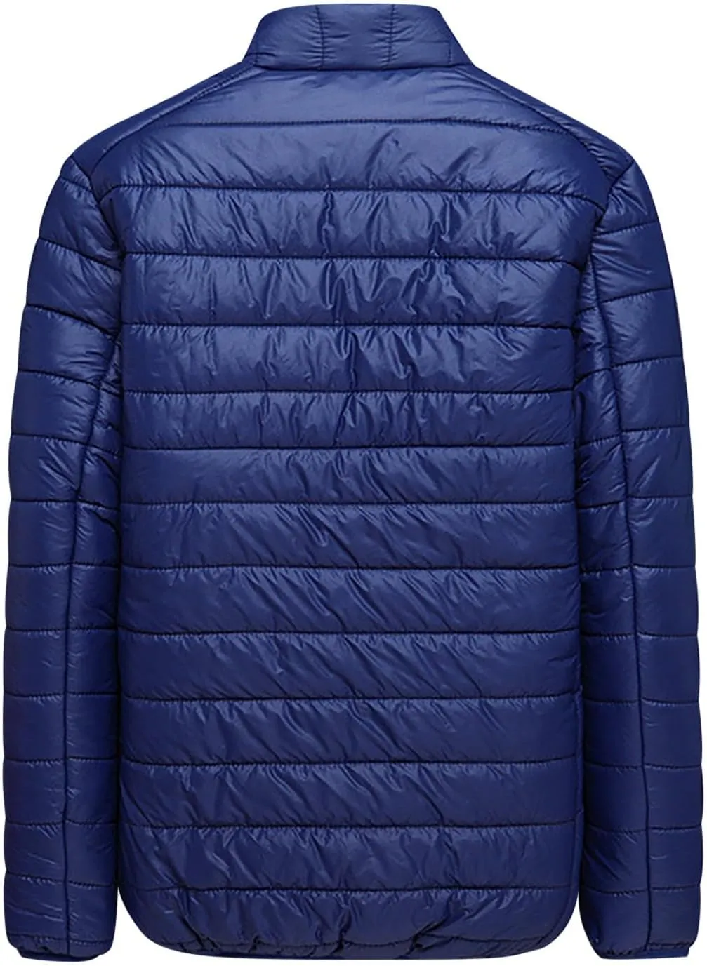 BIFUTON Winter Jackets for Men Lightweight Puffer Jacket Zip Up Quilted Jackets Stand Up Collar Solid Down Coat Jacket Tops