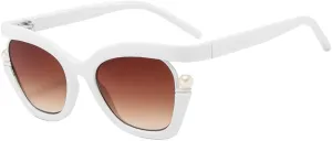 Black Cat Eye Sunglasses For Women Men Vintage Pearl Decoration Sun Glasses Retro Shades UV400 Eyeglasses