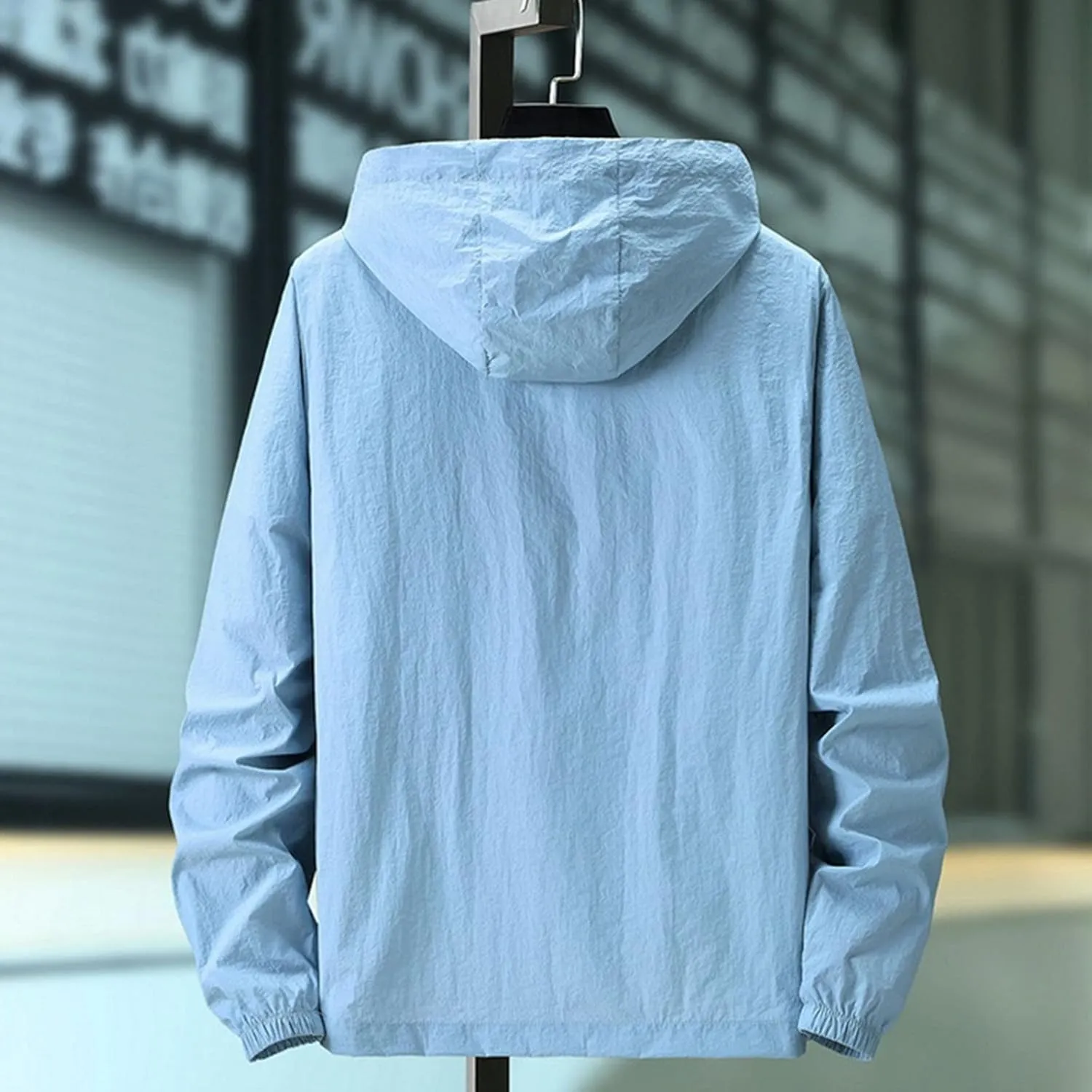 Bomber Jacket Men, Mens Hip Hop Streetwear Windbreaker Jacket Lightweight Casual Outdoor Bomber Jacket Coat with Hood