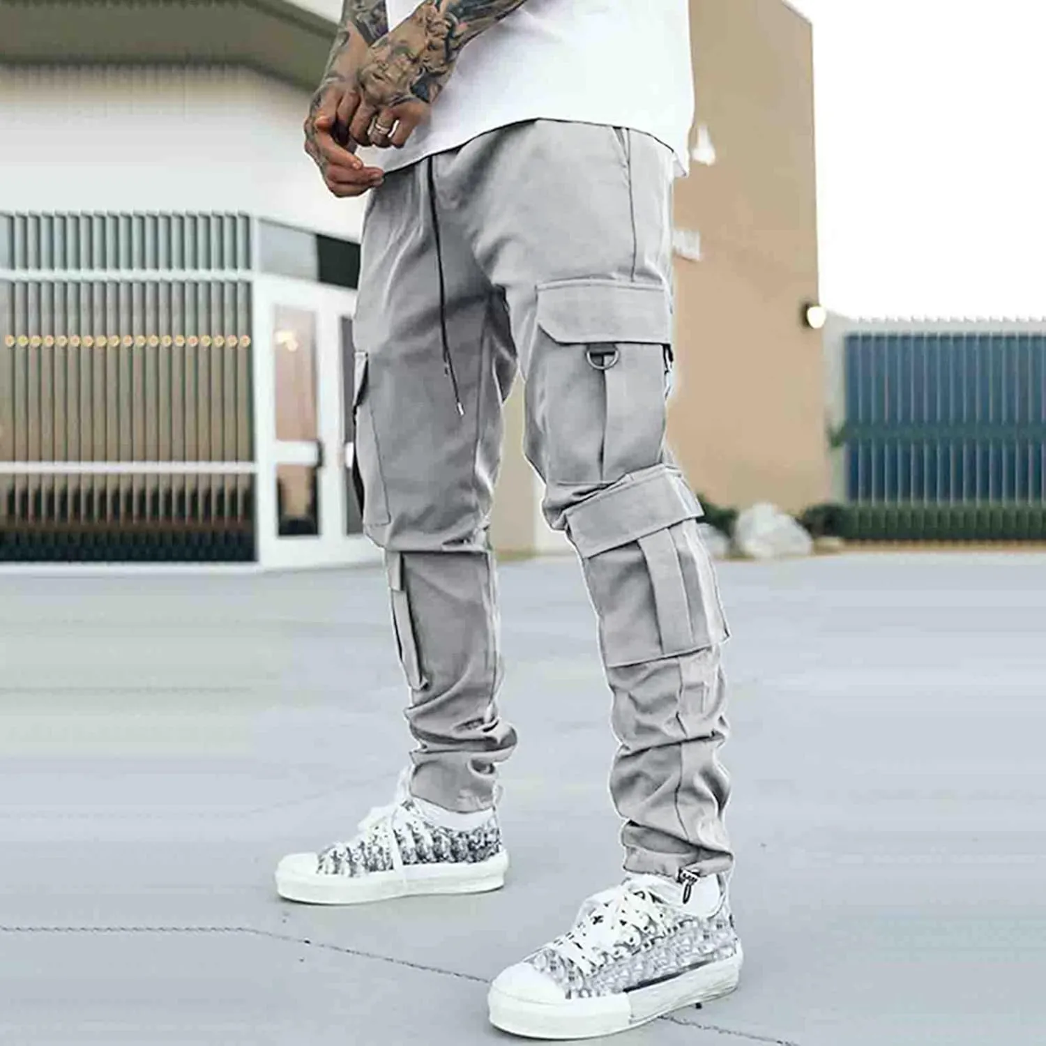 Cargo Pants for Men Baggy Joggers Pants Chino Trousers Sweatpants Long Pants Workout Trousers Men's Fleece Sweatpants