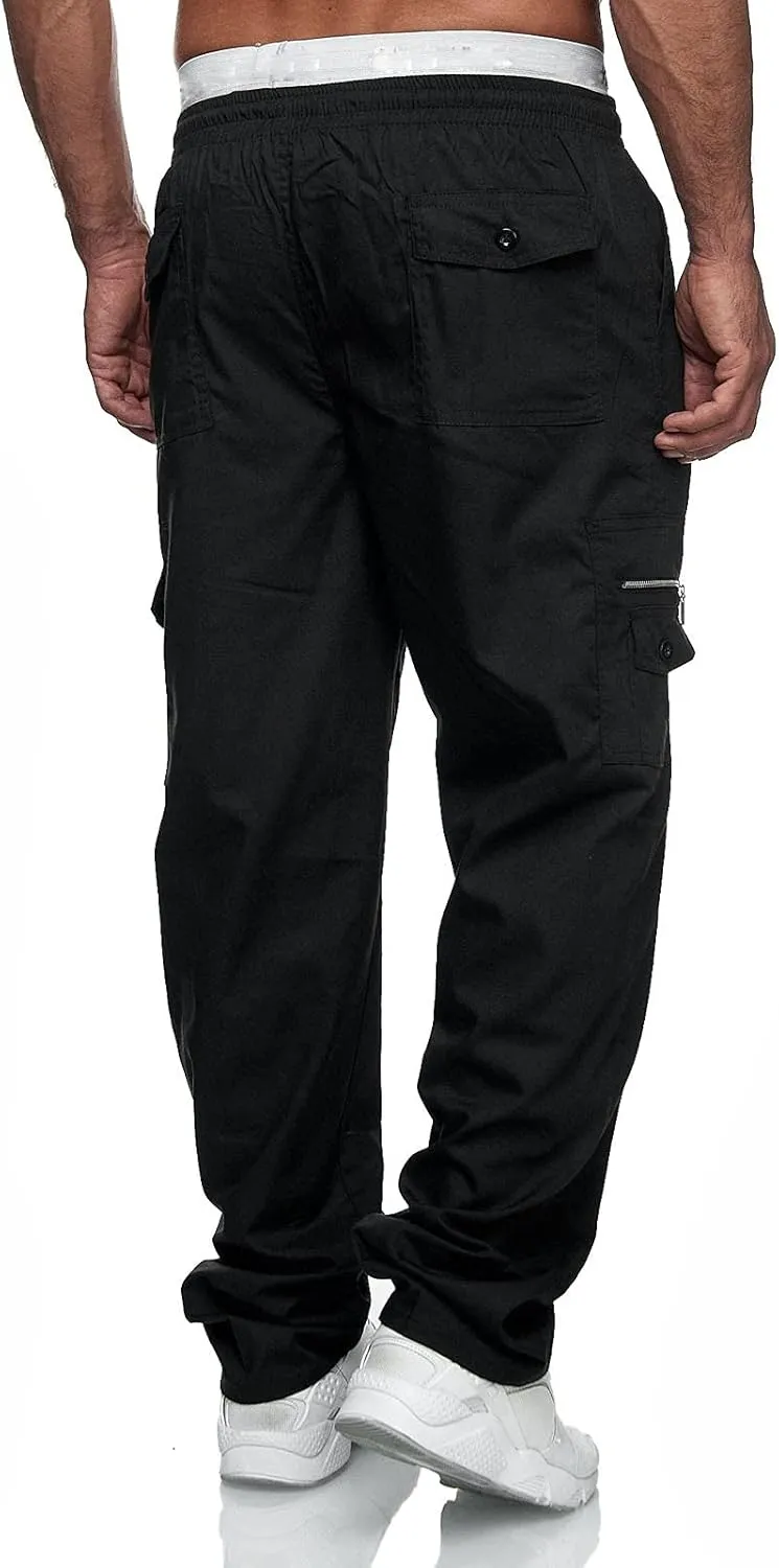 Cargo Pants for Men Relaxed Fit Mens Cargo Pants Comfortable Basic Pants Sport Daily Workout Pants Mens Baggy Joggers