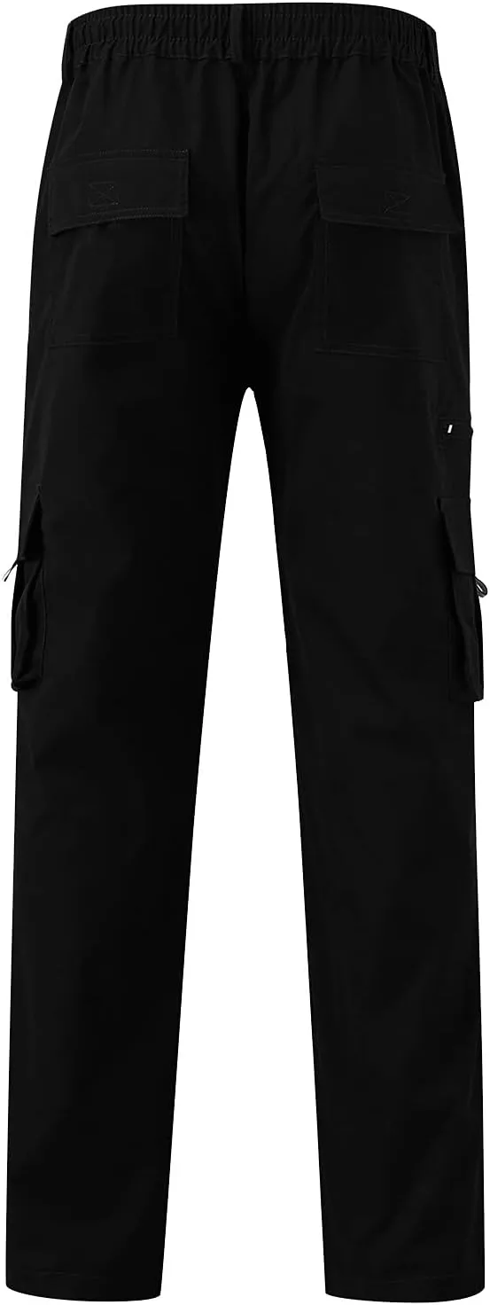 Cargo Sweatpants for Men Mens Lounge Pants Linen Drawstring Elastic Waist Baggy Drop Crotch Sweatpants Trousers Mens