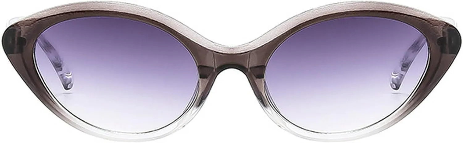 Cat Eye Sunglasses For Women Brown Sun Glasses Men's Fashion Vintage Oval Shades UV400 Goggle Eyewear﻿