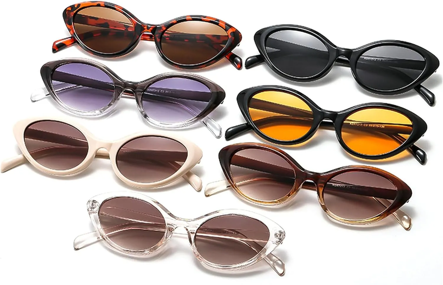 Cat Eye Sunglasses For Women Brown Sun Glasses Men's Fashion Vintage Oval Shades UV400 Goggle Eyewear﻿