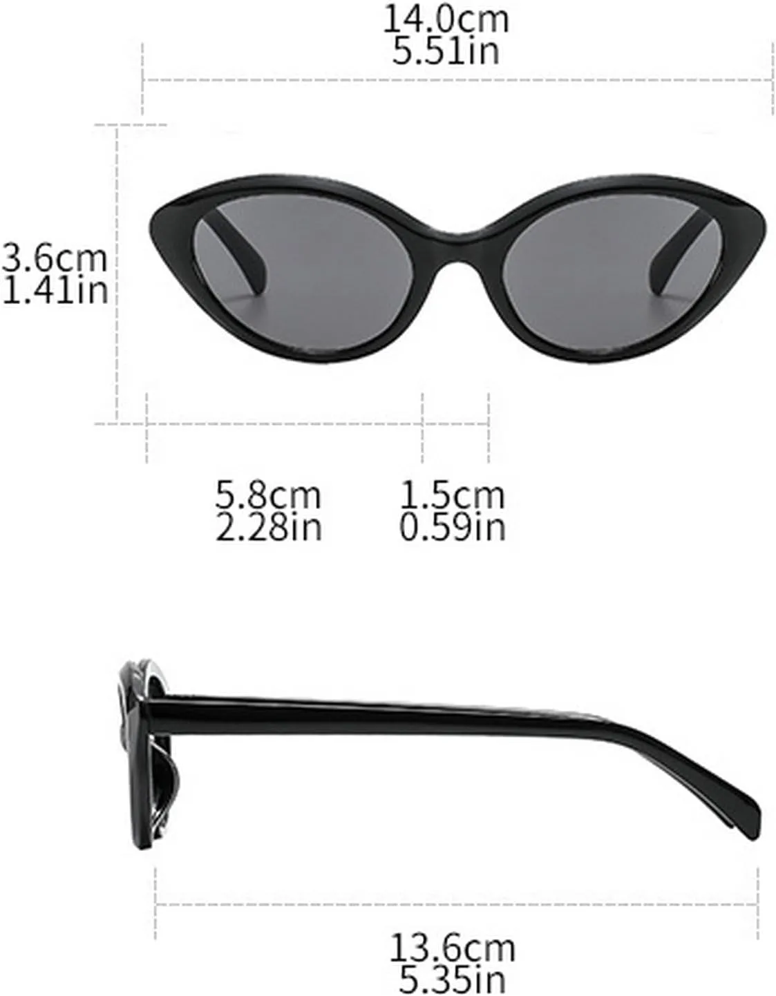 Cat Eye Sunglasses For Women Brown Sun Glasses Men's Fashion Vintage Oval Shades UV400 Goggle Eyewear﻿