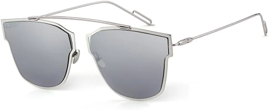 Cat Eye Sunglasses Women Vintage Mirror Lens Sun Glasses Shades