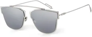 Cat Eye Sunglasses Women Vintage Mirror Lens Sun Glasses Shades