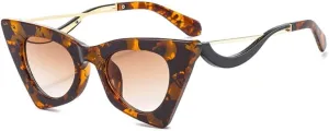 Cat Eye Women Sunglasses Vintage Metal Colorful Frame Sun Glasses Female Shades UV400 Eyeglasss
