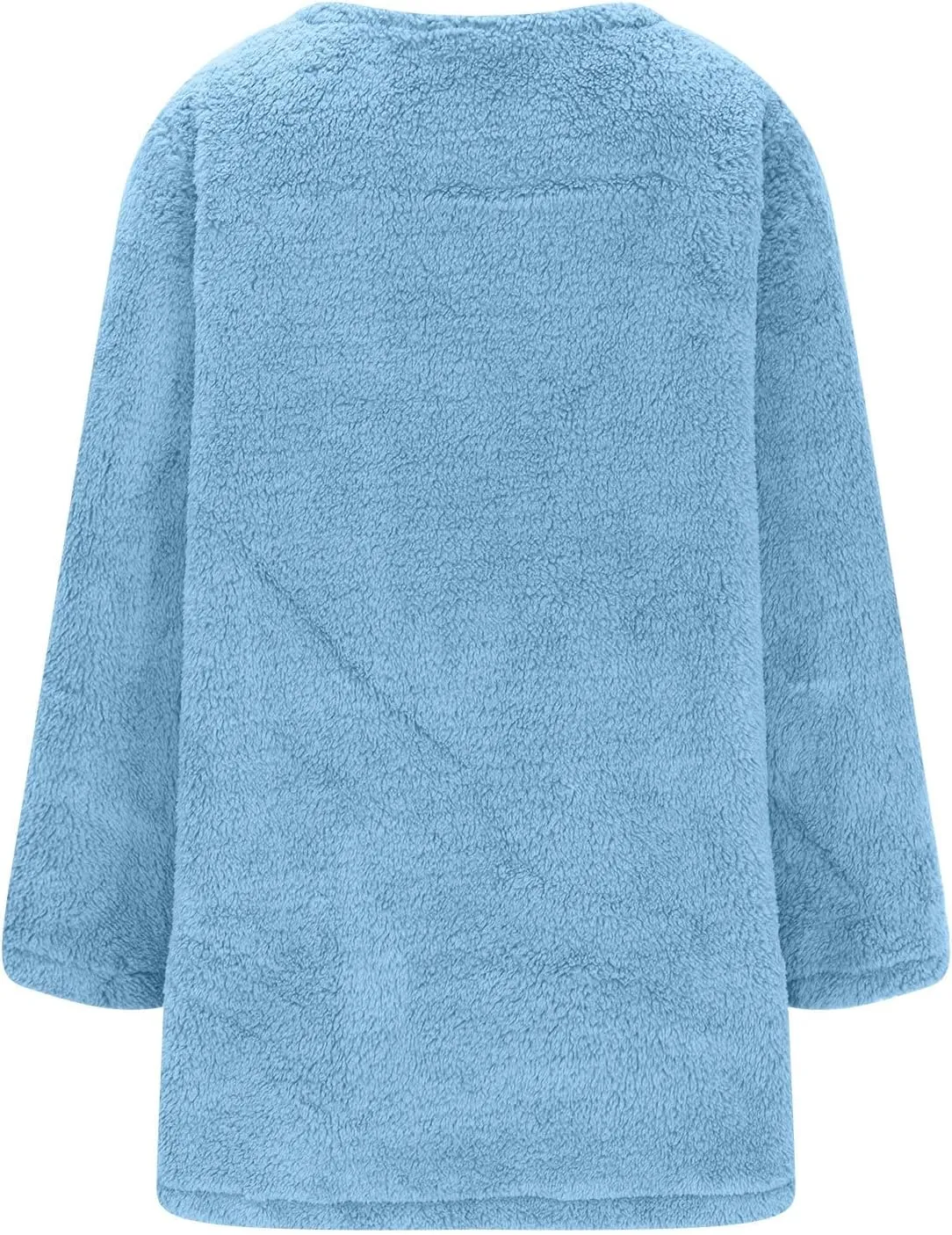 Ceboyel Womens Fleece Lined Sweatshirts Sherpa Fuzzy Sweater Long Sleeve Cute Tops Pullover Warm Winter Trendy Clothing