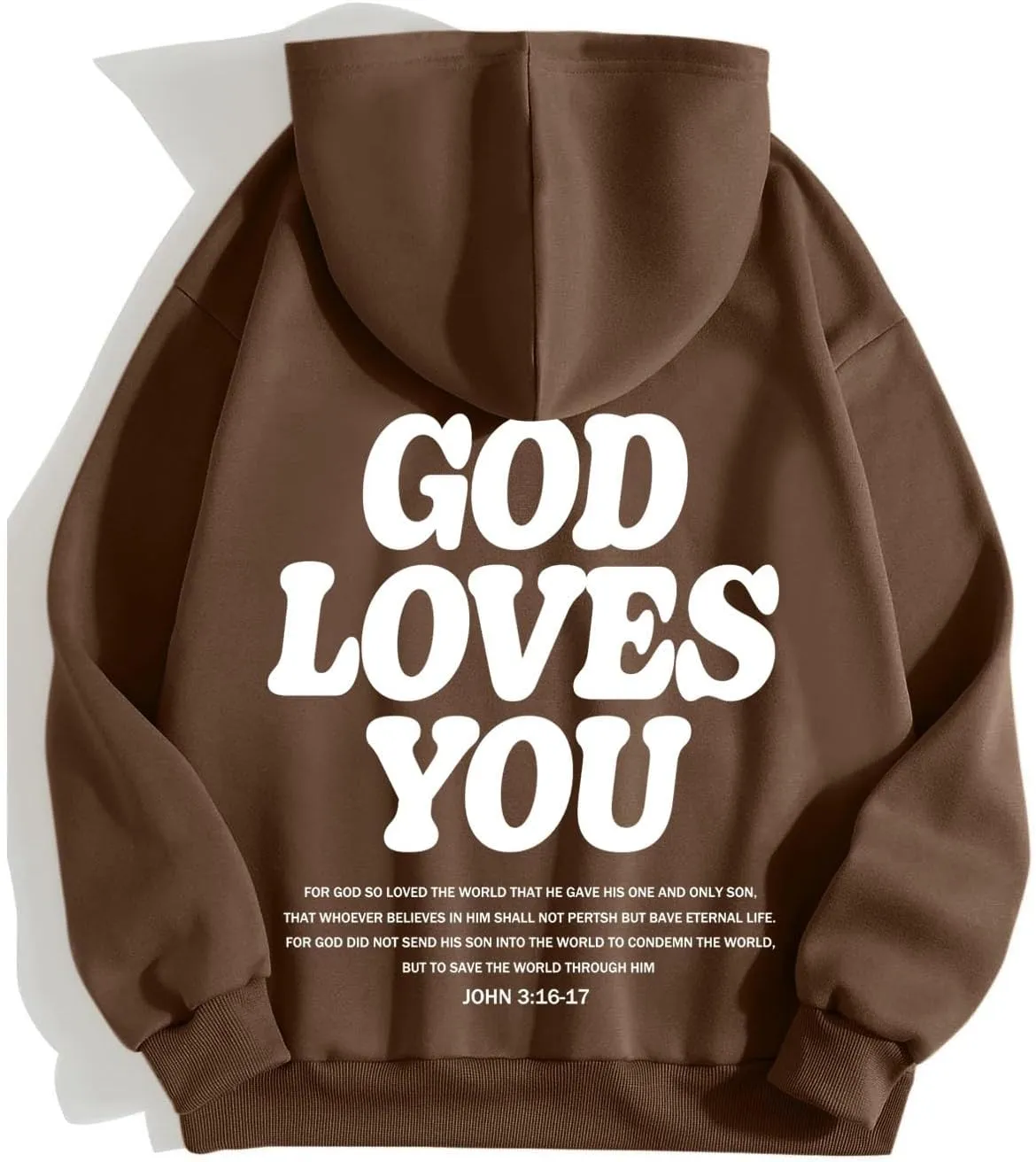 Christian Hoodies for Men Women Bible Verse Letter Graphic Printed Hoodies Casual Drawstring Long Sleeve Tops with Pockets
