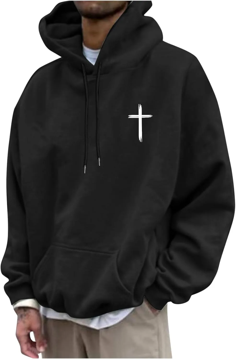 Christian Hoodies for Men Women Bible Verse Letter Graphic Printed Hoodies Casual Drawstring Long Sleeve Tops with Pockets