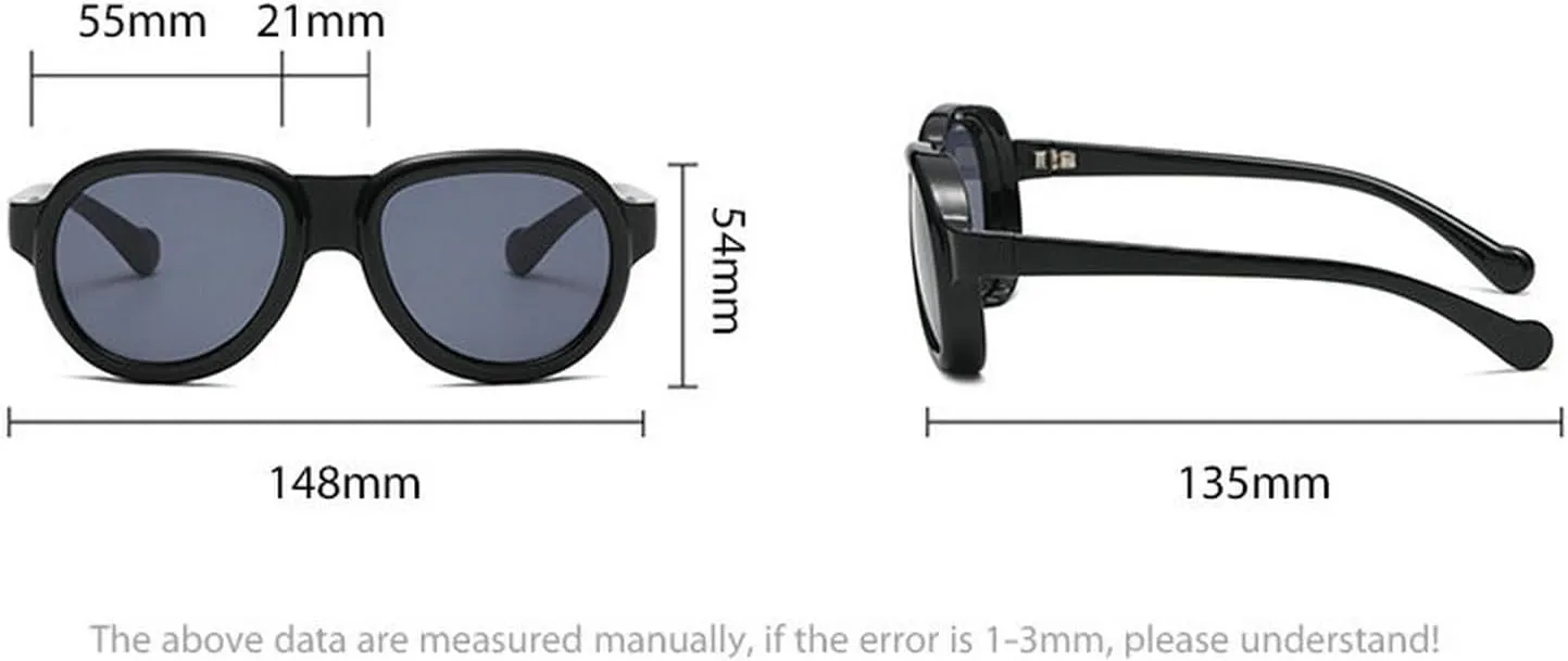 COTIA Fashion Pilot Sunglasses for Women Men Vintage Oval Shades Classic Cat Eye Y2K Punk Outdoor Sun Glasses