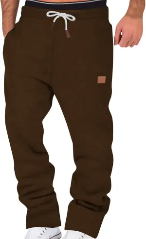 Cotton Joggers for Men Drawstring Sweatpants Workout Athletic Running Pants