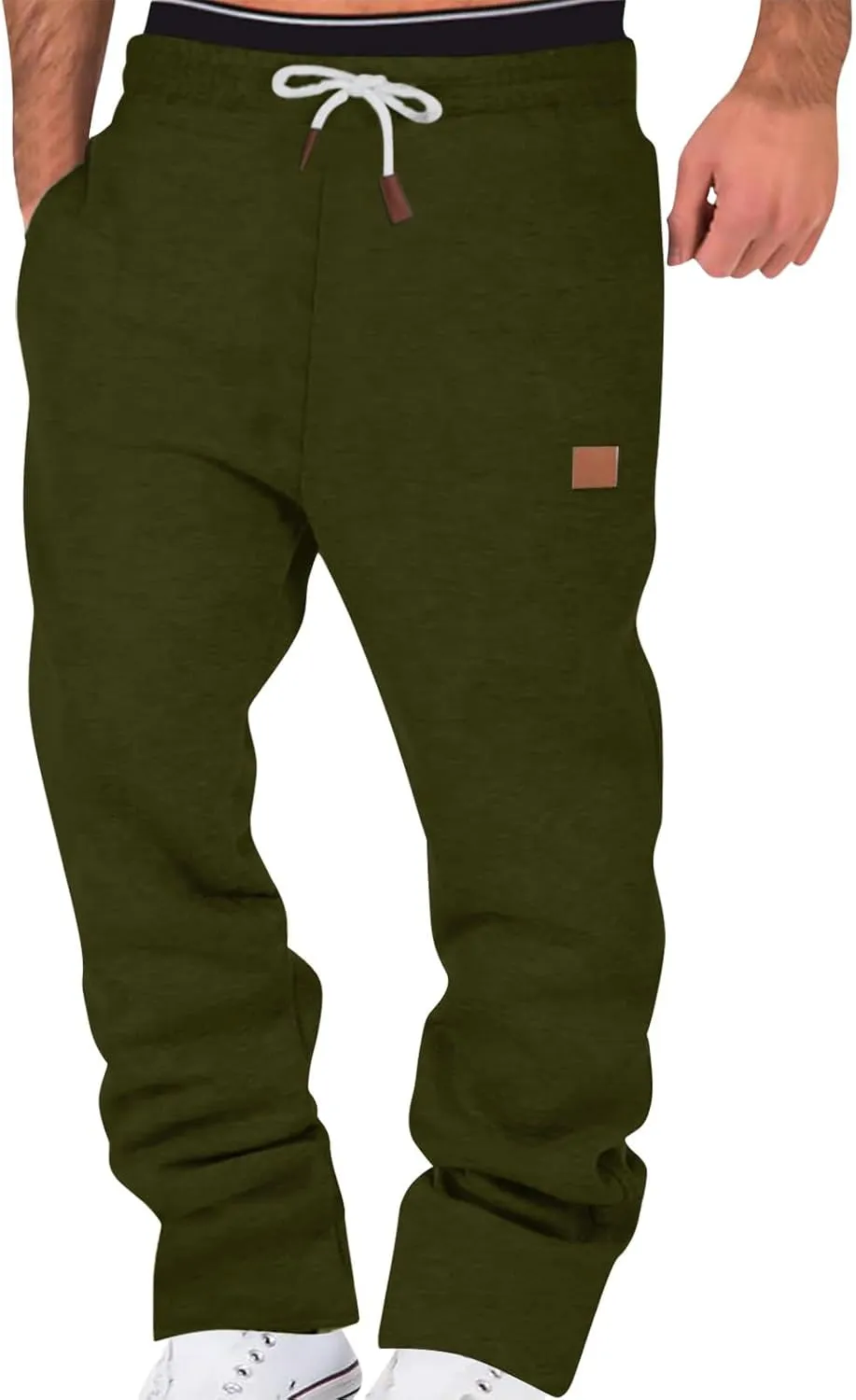 Cotton Joggers for Men Drawstring Sweatpants Workout Athletic Running Pants