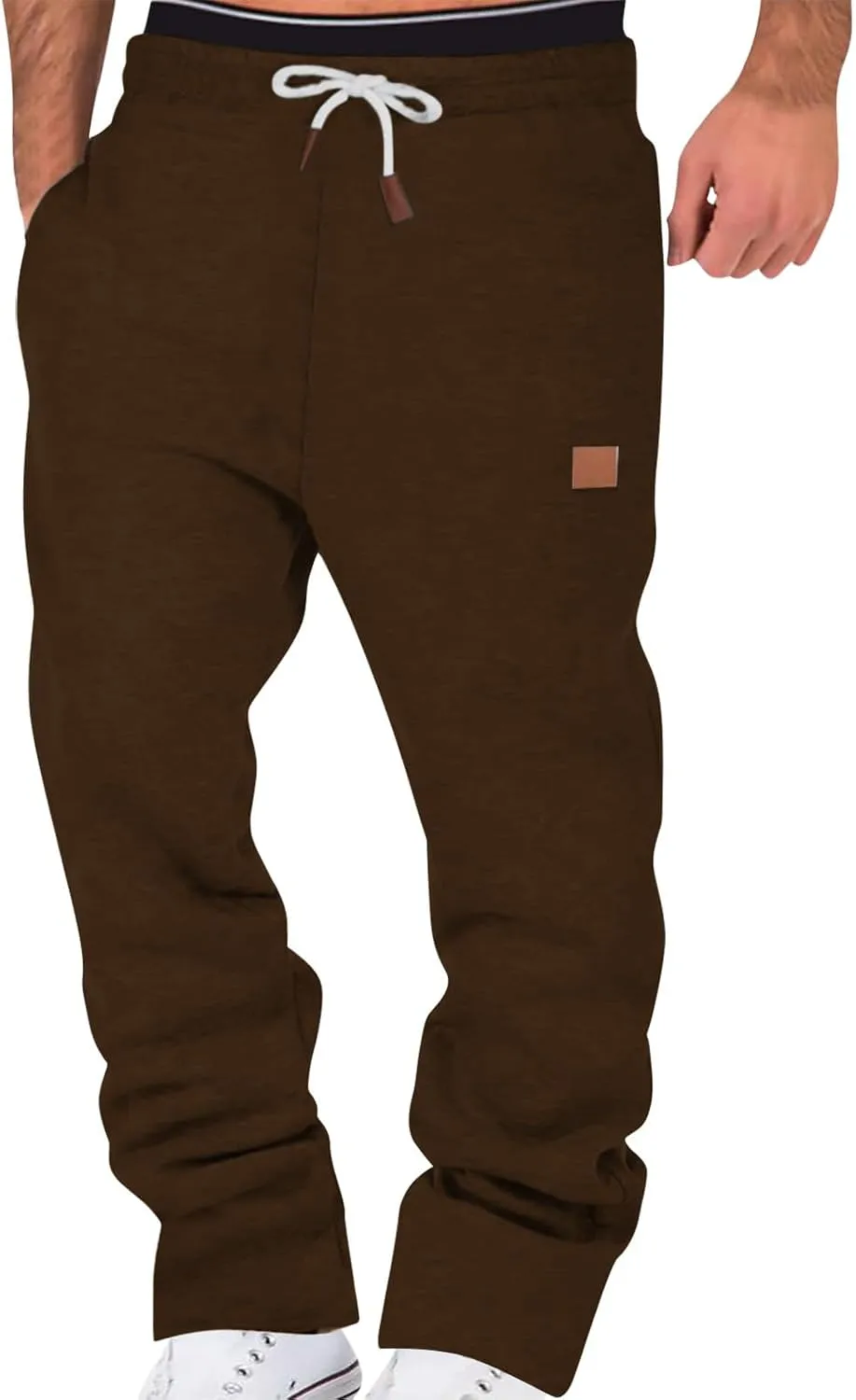 Cotton Joggers for Men Drawstring Sweatpants Workout Athletic Running Pants