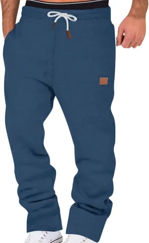 Cotton Joggers for Men Drawstring Sweatpants Workout Athletic Running Pants