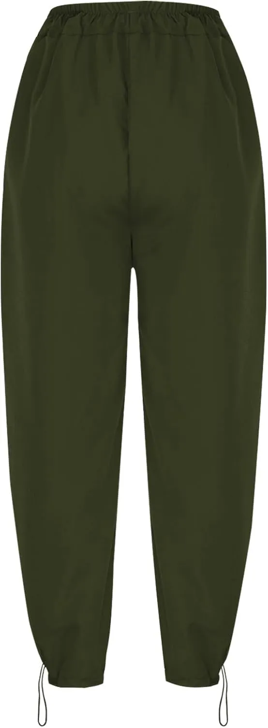 Cute Pants Womens Plus Size Cargo Pants Relax Fit Straight Bootcut Wide Leg Trousers Y2K Teen Girls Trendy Streetwear