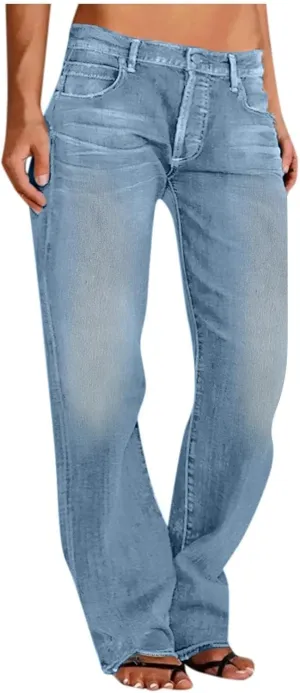 Denim Sweatpants Jeans for Women Trendy Low Rise Baggy Jeans Y2k Boyfriend Barrel Jeans Casual Loose Wide Leg Jeans