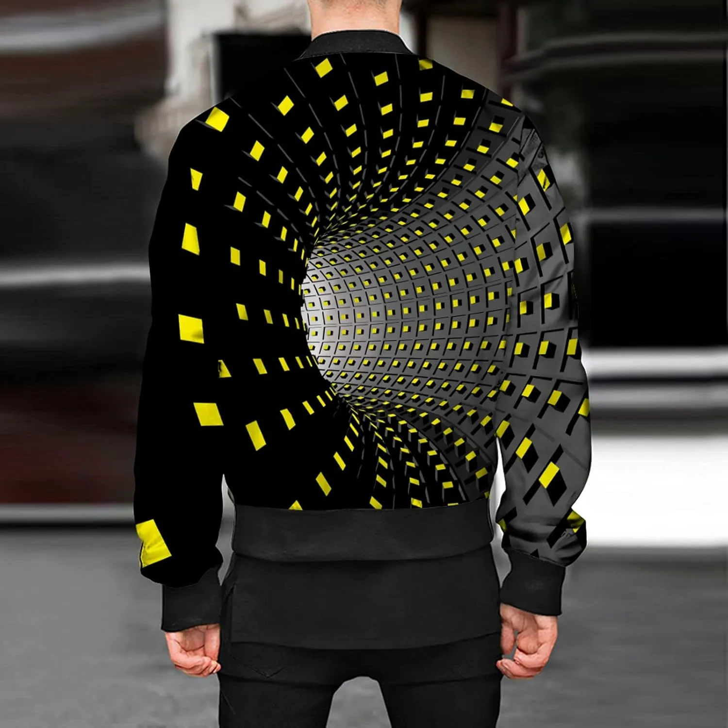 DuDubaby Autumn and Winter Men's Printed Thin Jackets Men's Casual Versatile Printed Jackets