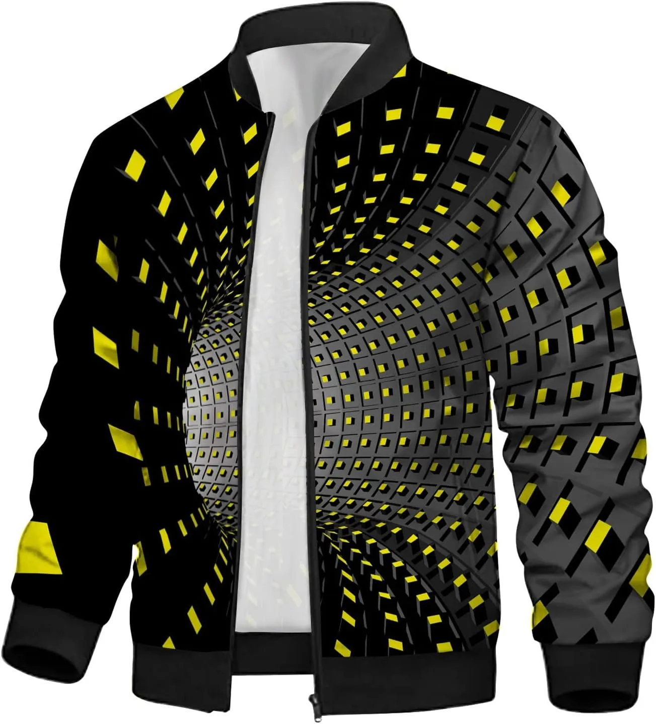 DuDubaby Autumn and Winter Men's Printed Thin Jackets Men's Casual Versatile Printed Jackets