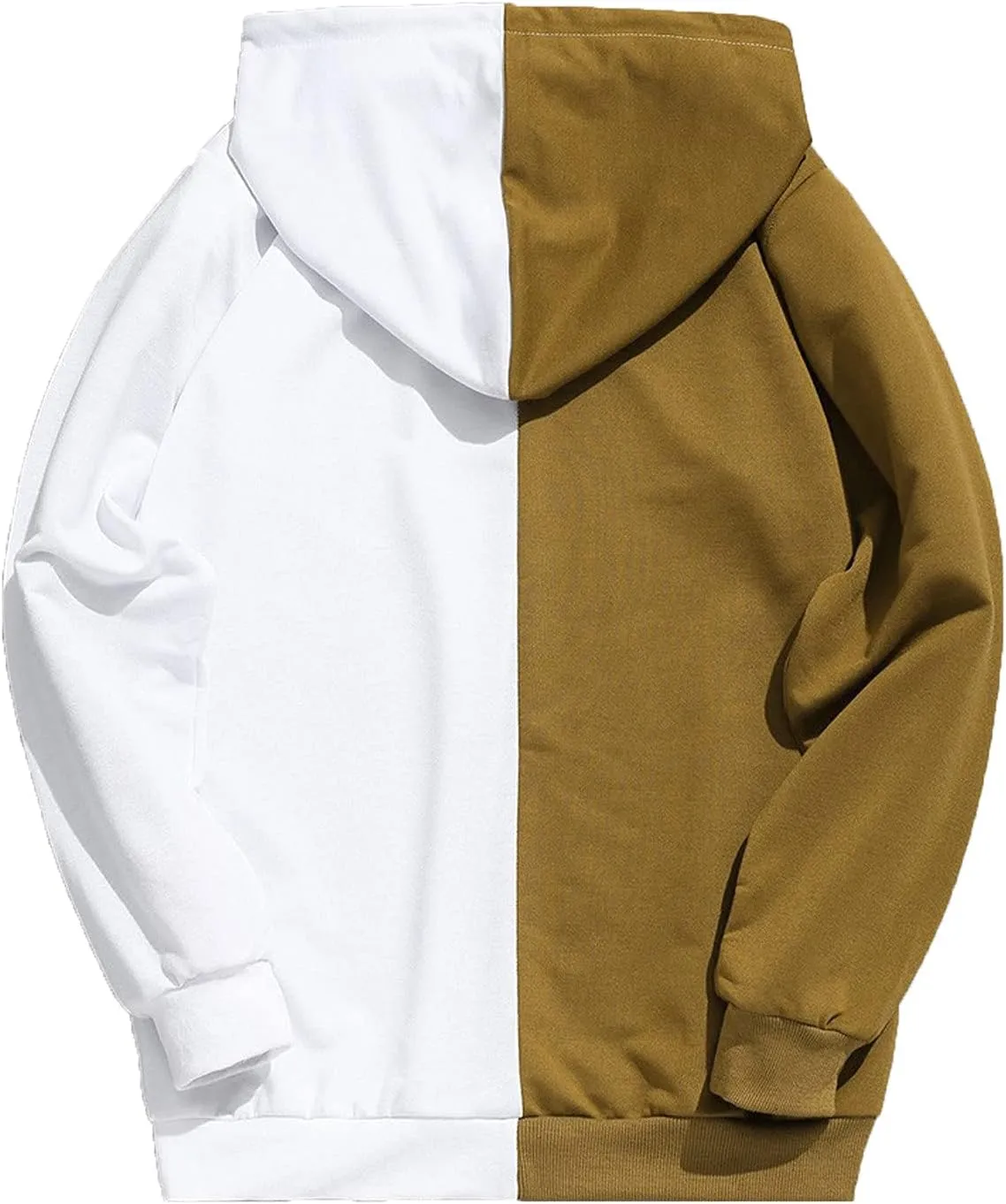 DuDubaby Mens Casual Patchwork Slim Fit Hoodie Outwear Blouse Sweatshirt Long Sleeves