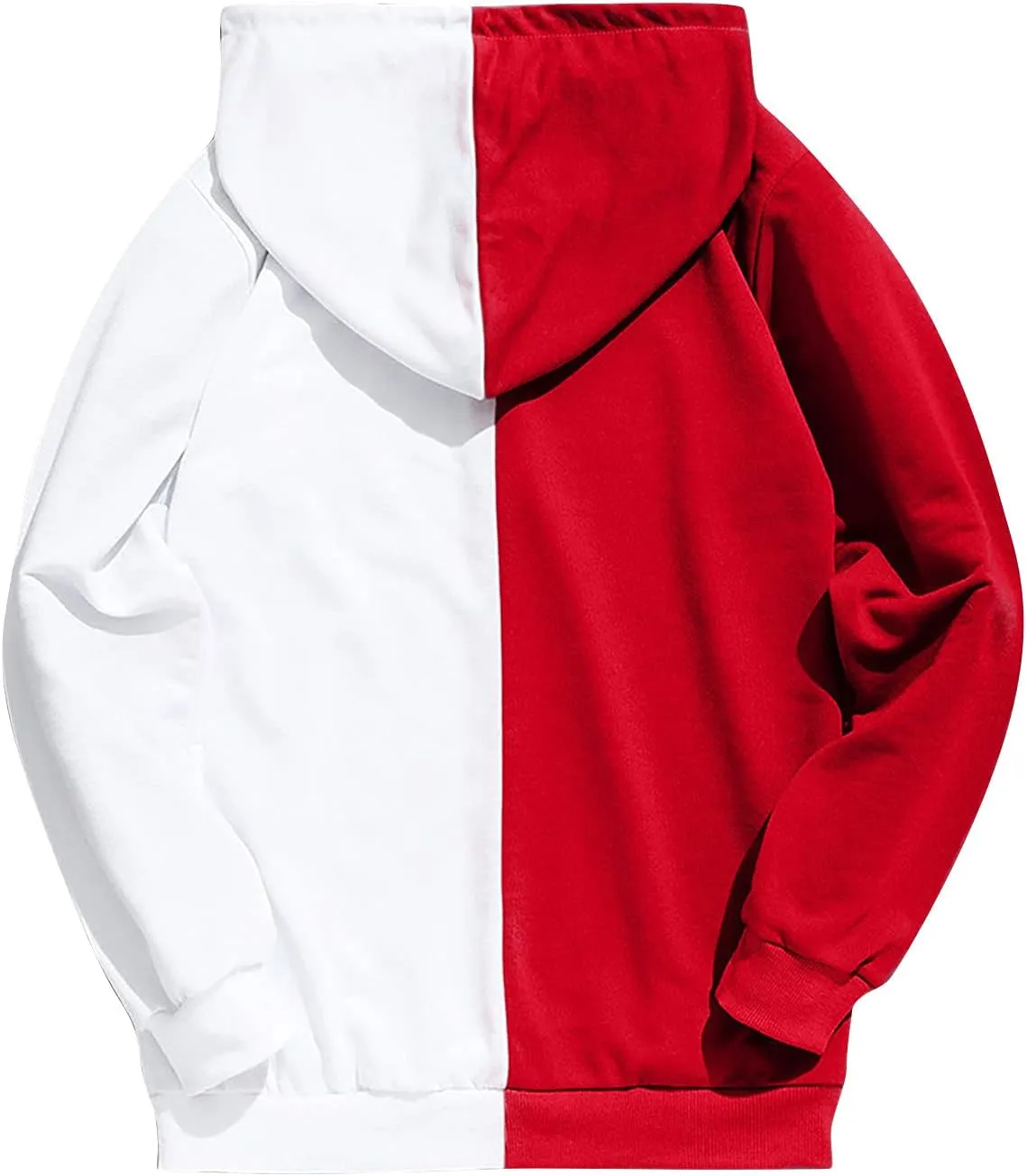 DuDubaby Mens Casual Patchwork Slim Fit Hoodie Outwear Blouse Sweatshirt Long Sleeves