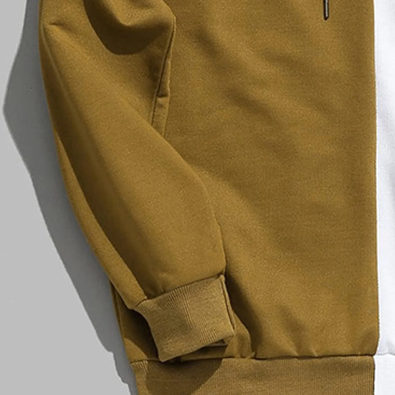 DuDubaby Mens Casual Patchwork Slim Fit Hoodie Outwear Blouse Sweatshirt Long Sleeves