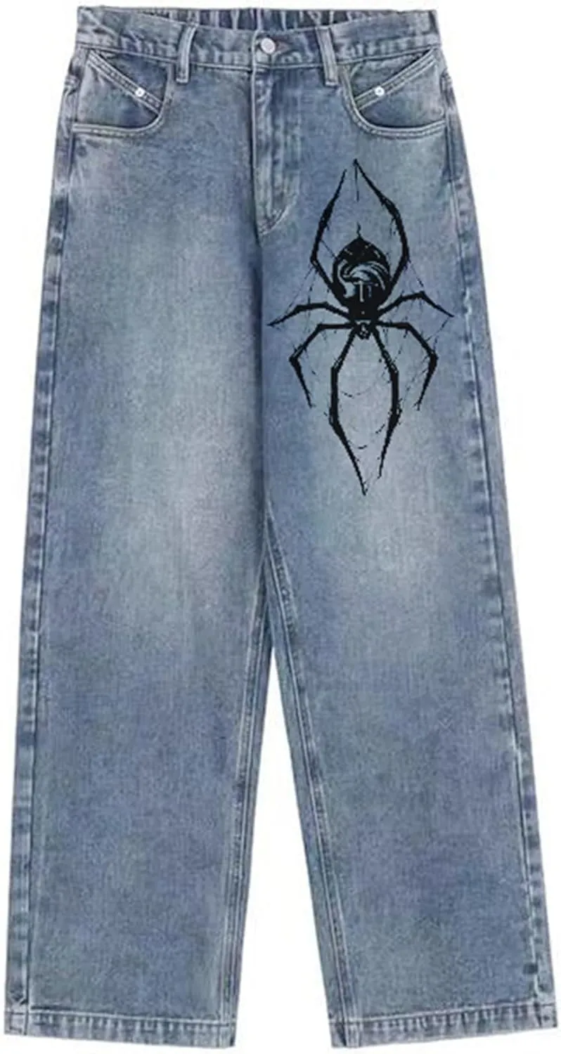EMMIOL Women Wide Leg Jeans Mid-Low Waist Baggy Jeans Loose Boyfriends Jeans Y2K 90s Denim Pants