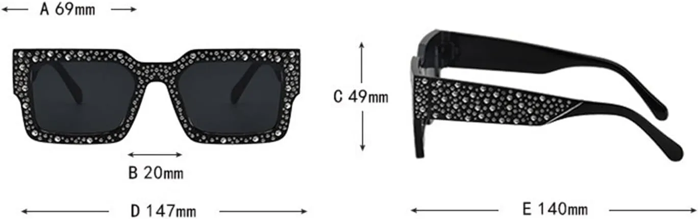 Fashion Personality Large Square Frame Sunglasses Outdoor Men And Women Decorative Beach Vacation Party Photo Sun Glasses