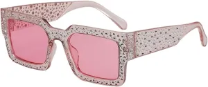 Fashion Personality Large Square Frame Sunglasses Outdoor Men And Women Decorative Beach Vacation Party Photo Sun Glasses