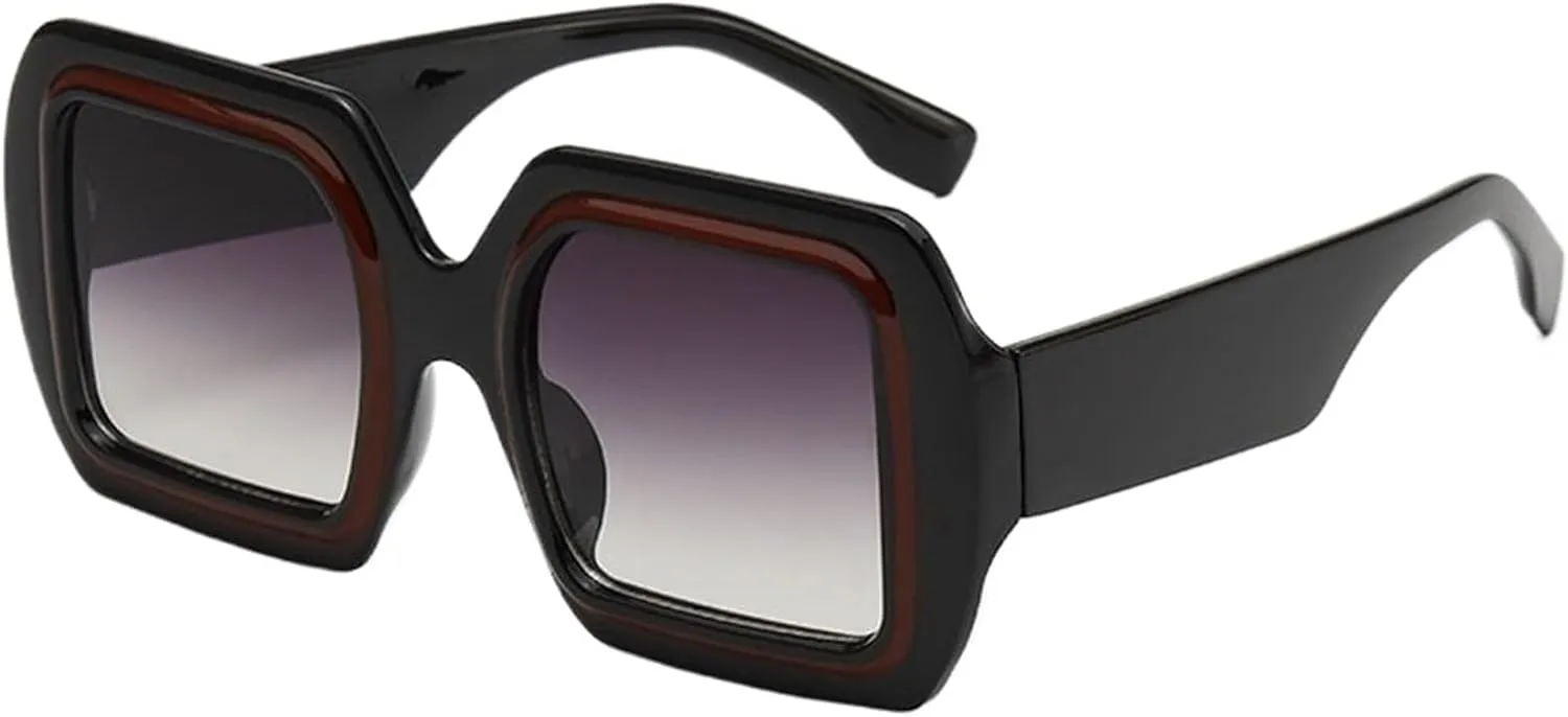 Fashion Personality Square Large Frame Men And Women Vacation Street Shooting Polarized Sunglasses
